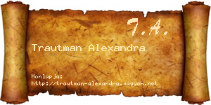 Trautman Alexandra névjegykártya